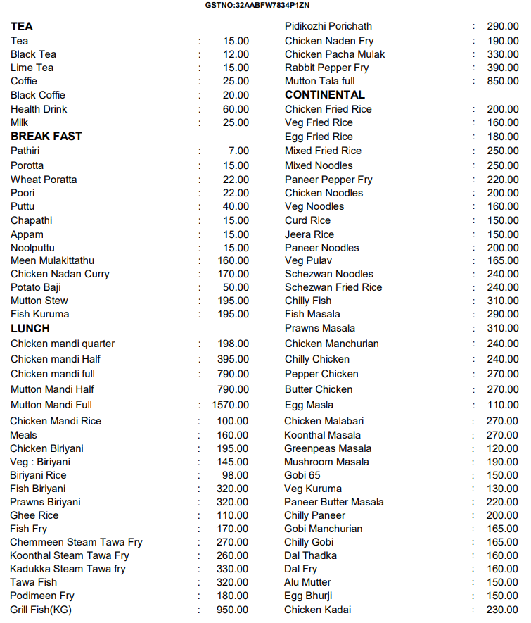  PREMIUM MENU 1